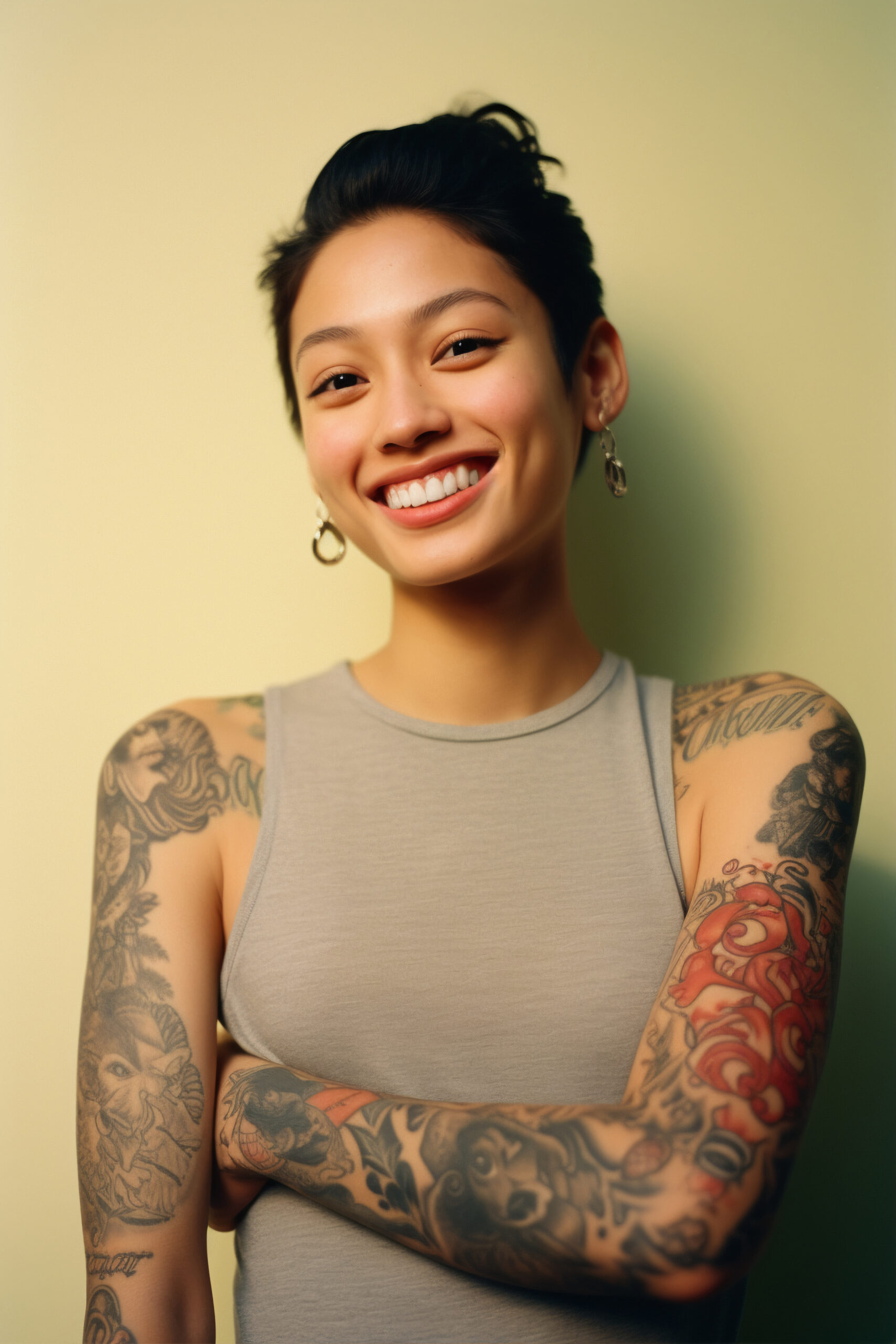 Tatouage floral réalisé par Jax Ink Tattoo à La Réunion