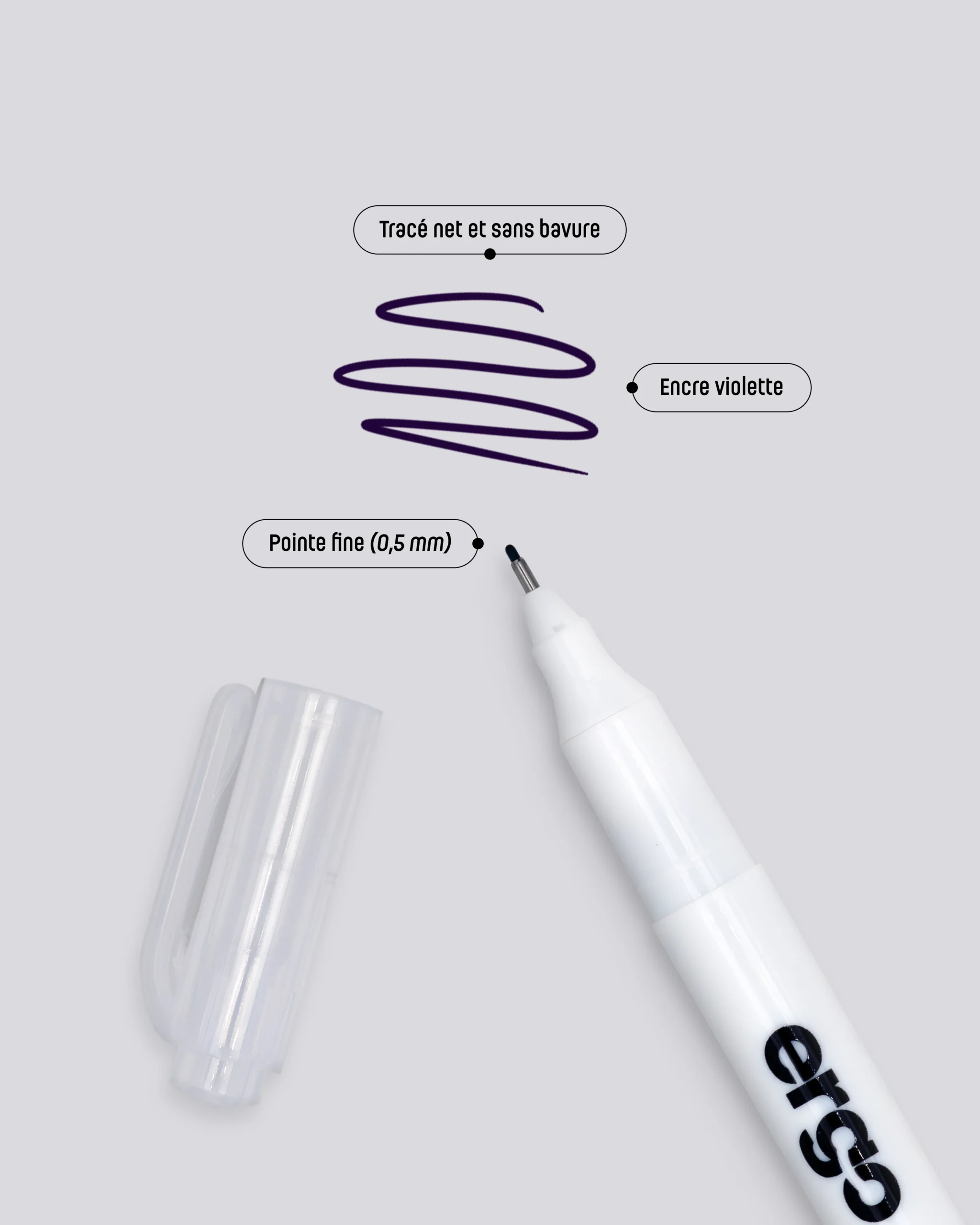 Marqueur encre violette