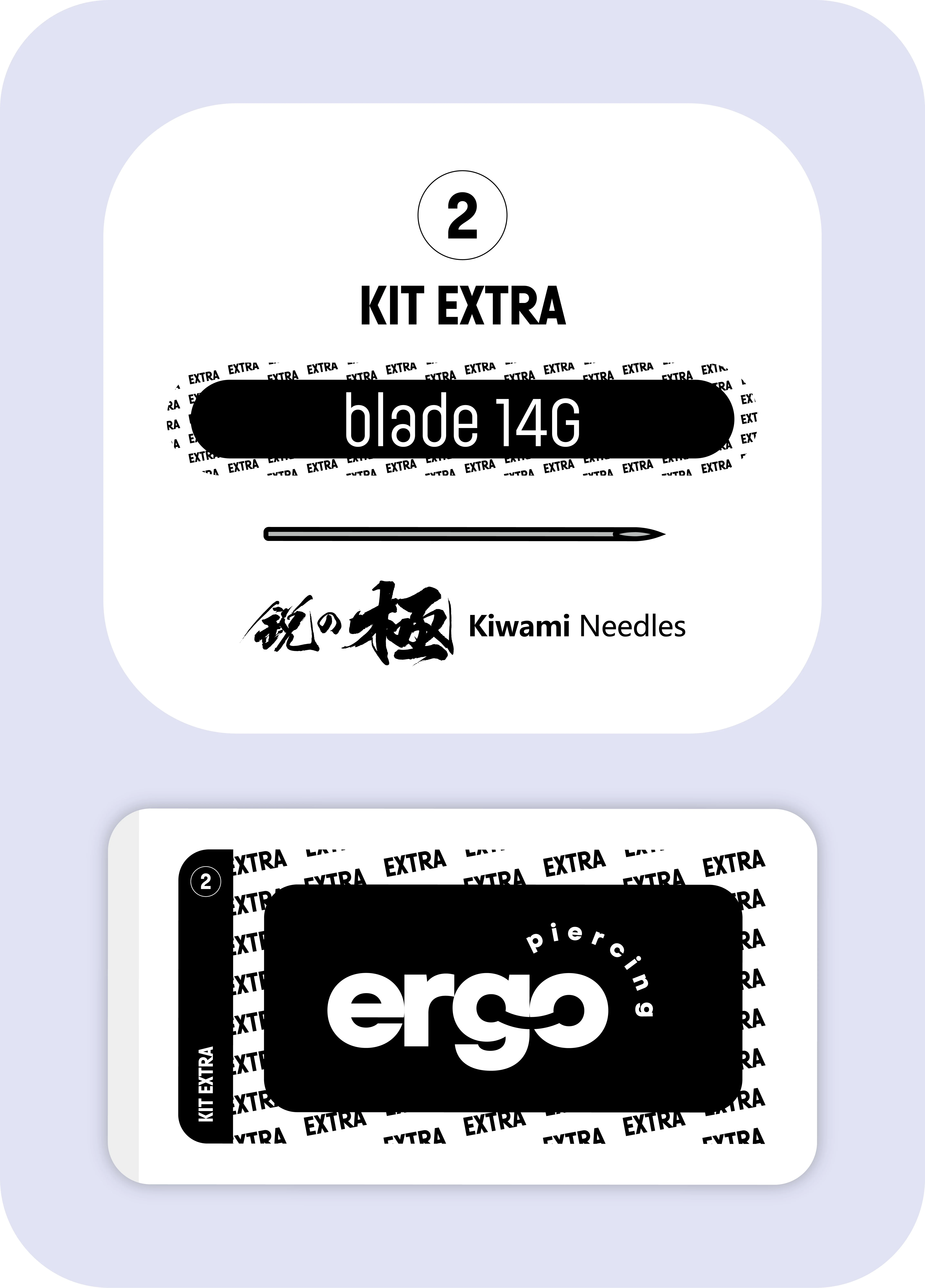 Blade piercing professionnel 14G Ergo Piercing