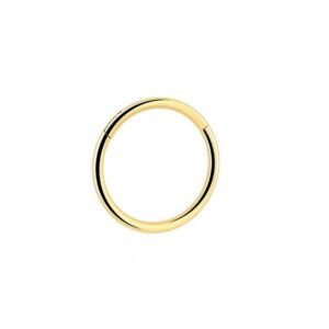 Piercing anneau clicker titane gold - Jax Ink Tattoo La Réunion