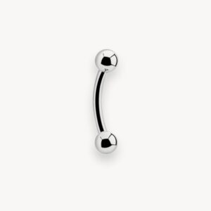 Piercing barbell courbé titane G23 — Jax Ink Tattoo - La Réunion