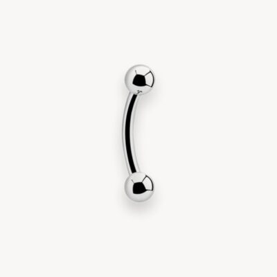 Piercing barbell courbé titane G23 — Jax Ink Tattoo - La Réunion