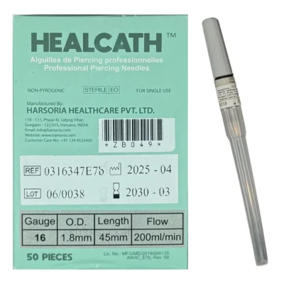 Cathéter HealCath gris 16G stérile - piercing La Réunion