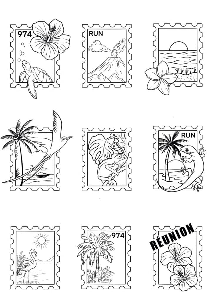 Timbres Réunion
