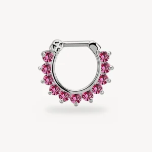 Clicker septum strass rose