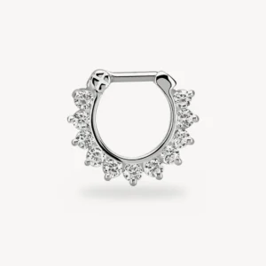 Piercing Clicker Septum Strass Transparent 1,2 mm – La Réunion