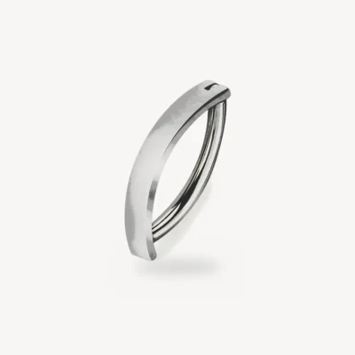 Piercing Nombril Charnière Carré Titane G23 Argent 1,6 mm – La Réunion