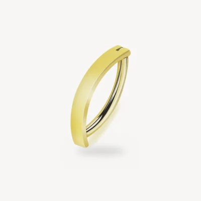 Piercing Nombril Charnière Carré Titane G23 Doré 1,6 mm – La Réunion