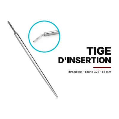 Pin d'Insertion Threadless Titane G23 1,6 mm – La Réunion